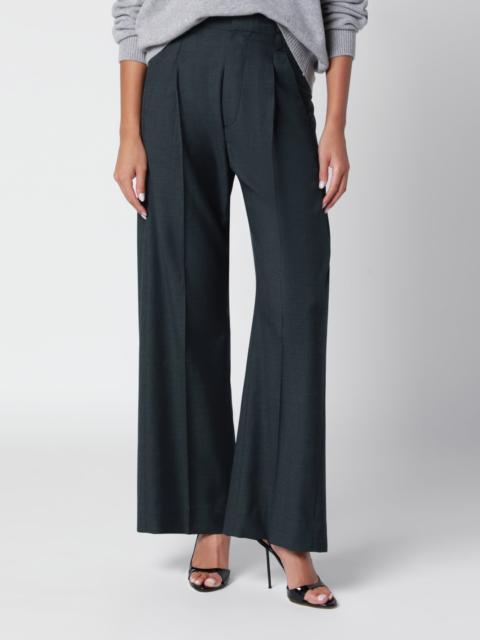 Victoria Beckham Ethel trousers in swamp green virgin wool