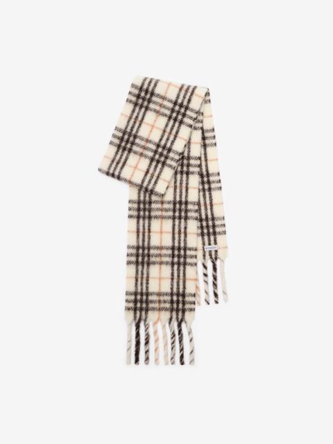 Burberry Narrow Check Alpaca Wool Blend Scarf