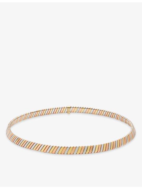 BVLGARI Bvlgari Tubogas 18ct Yellow, White, And Rose-Gold Necklace