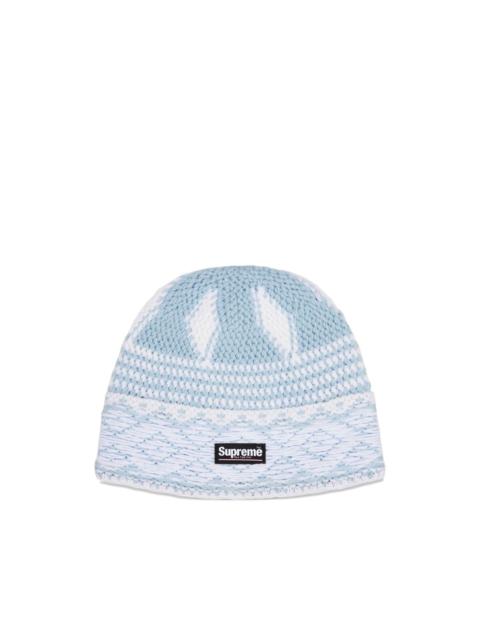 Supreme logo-patch beanies hat