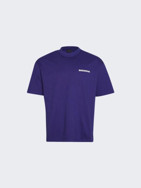 BALENCIAGA Classic T-shirt Indigo And Dirty White