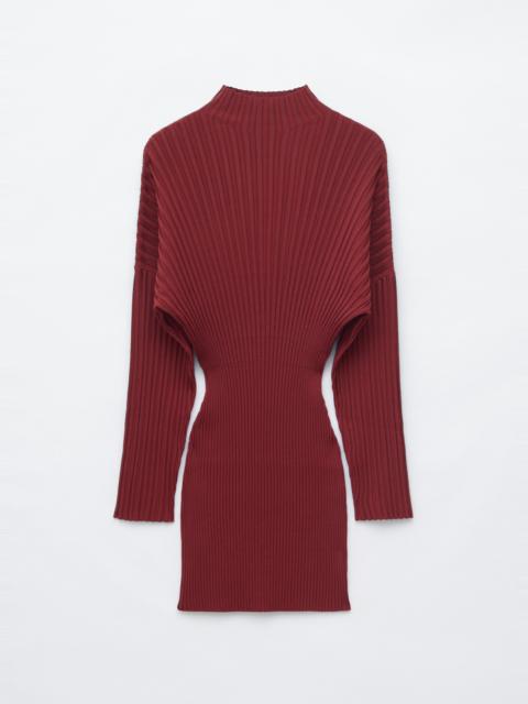 & Other Stories Mock-Neck Ribbed Dress