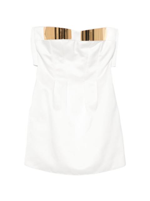 ELISABETTA FRANCHI metallic-detail strapless mini dress