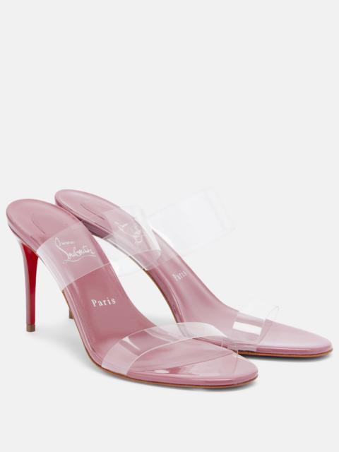 Christian Louboutin Just Nothing leather-trimmed TPU mules