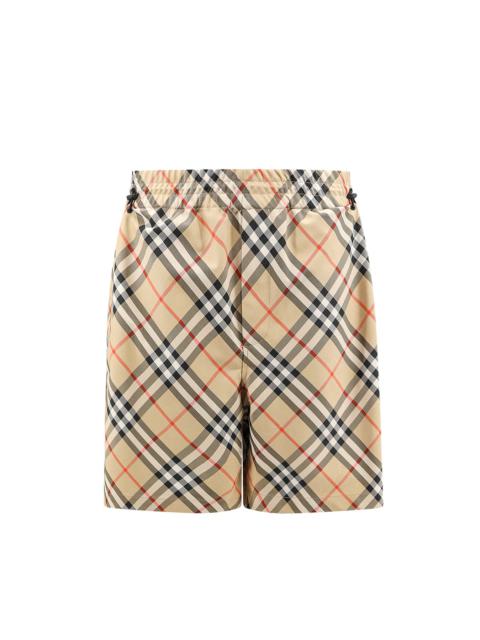 Traditional Check nylon bermuda shorts