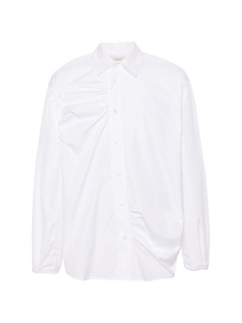 KUSIKOHC ruched-detail poplin shirt