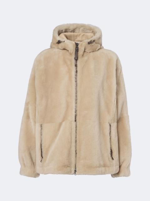 Brunello Cucinelli Monili hooded shearling jacket
