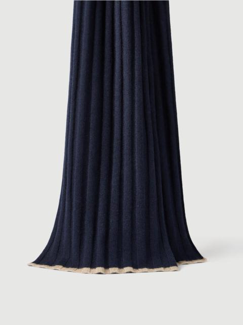 Brunello Cucinelli Cashmere rib knit scarf