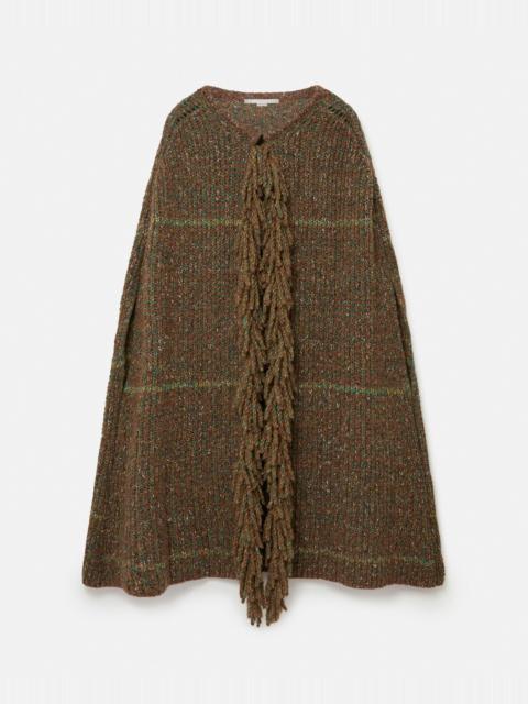 Stella McCartney Tweed Knit Cape Coat