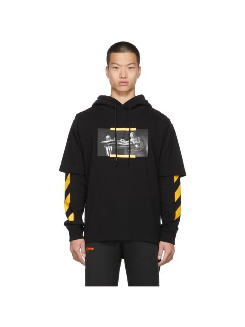 Off-White Black Caravaggio Painting Double Sleeve Hoodie