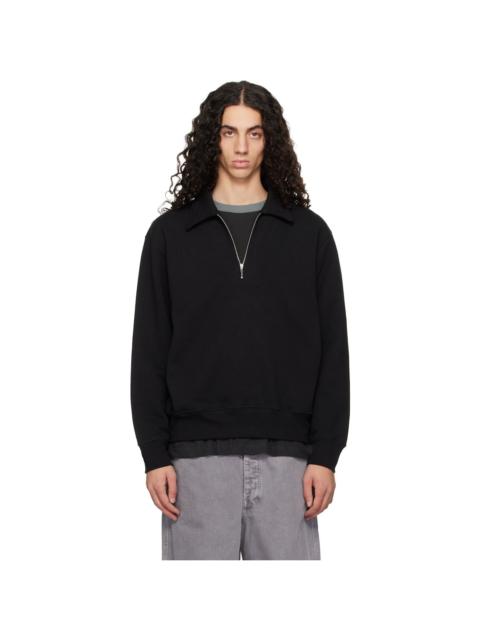 LADY WHITE CO. Black Quarter Zip Sweatshirt