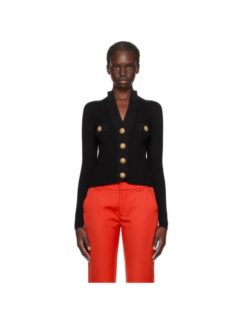 Balmain Black Cropped Cardigan