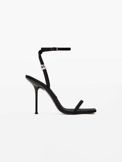 Alexander Wang JULIE CRYSTAL LOGO SANDAL IN NYLON