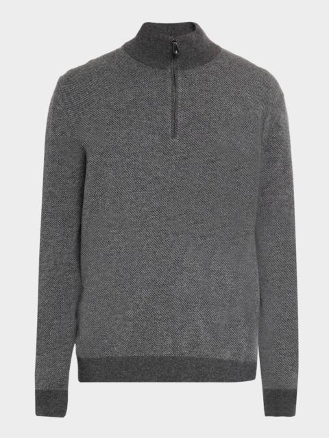 Loro Piana Men's Roadster Cashmere Quarter-Zip Sweater