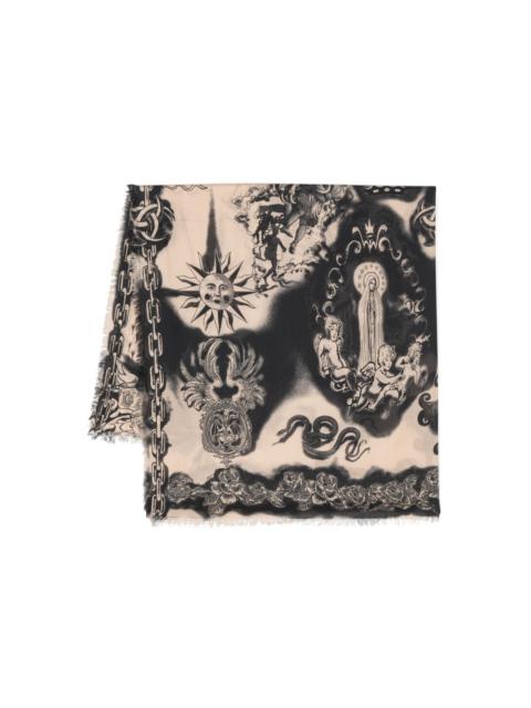 Jean Paul Gaultier Heraldique graphic-print scarf