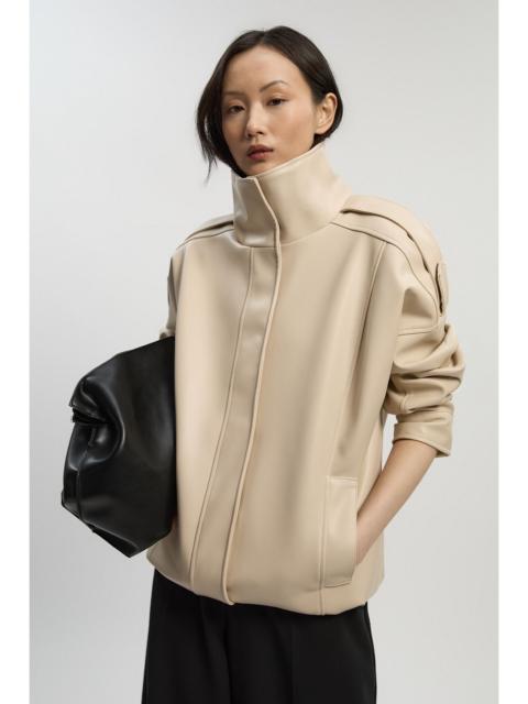 KAREN MILLEN Faux Leather Relaxed Cocoon Jacket