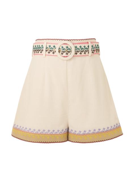 Zimmermann AUGUST EMBROIDERED SHORT | REVERSIBLE