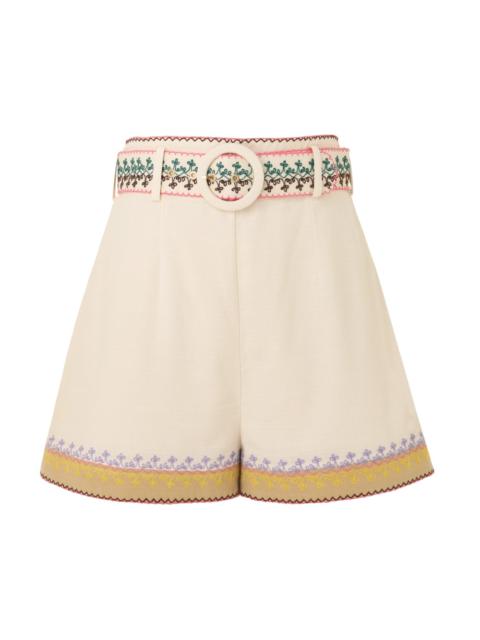 Zimmermann AUGUST EMBROIDERED SHORT