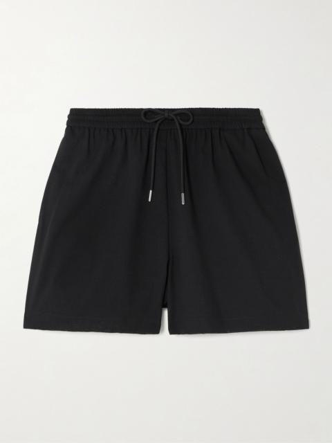 Theory Wool-blend shorts Black