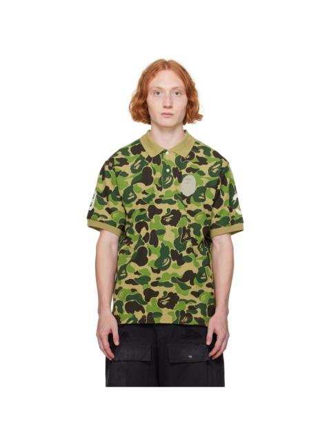 トップス A BATHING APE LINE CAMO TERRY TOWEL POLO A BATHING APE® BAPE Line Camo Terry Towel Ape Head One Point