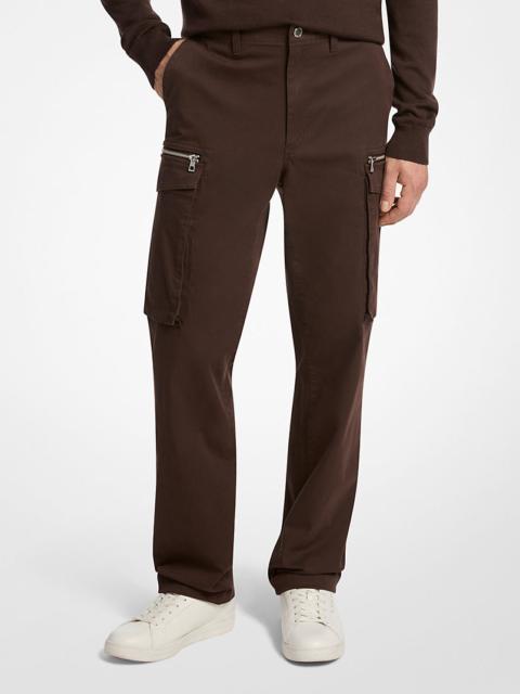 MICHAEL KORS Stretch Cotton Zip Cargo Pants