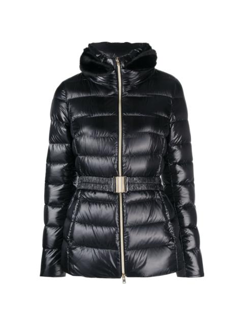 Claudia belted puffer jacket