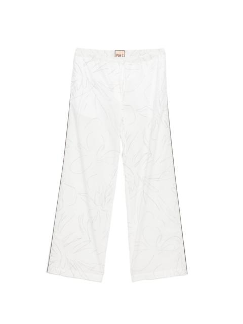 Plan C floral poplin trousers