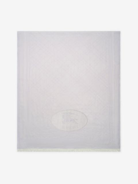Burberry Check Cashmere Silk Scarf