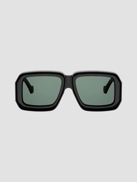 Loewe Women's x Paula's Ibiza 56MM Square Sunglasses - Shiny Black Green