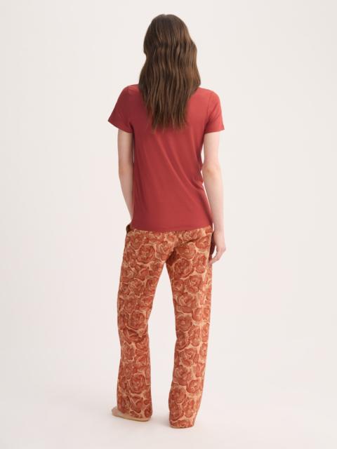 Derek Rose Women's T-Shirt Lara Micro Modal Stretch Rose Red