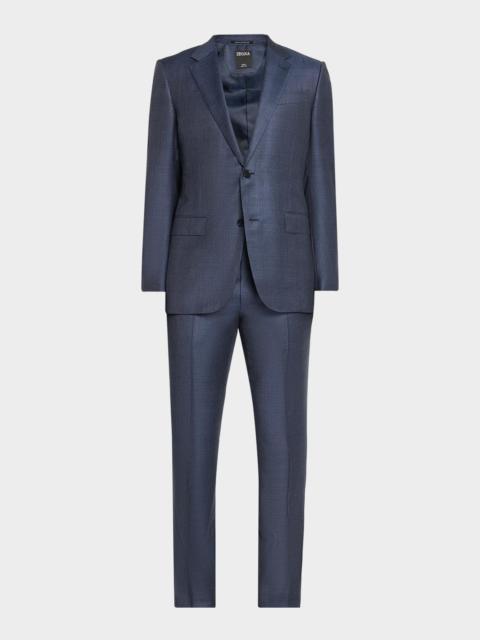 ZEGNA Men's Ticweave Wool Single-Breasted Sport Coat