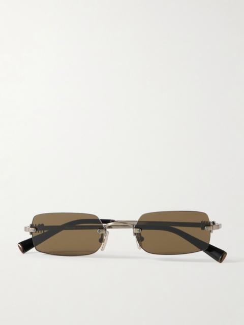 Miu Miu Square-frame silver-tone sunglasses Silver