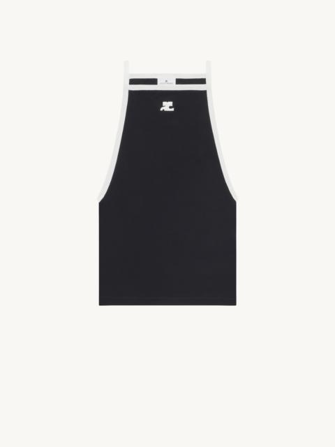 courrèges LIGHT RIBS CONTRAST TANK TOP