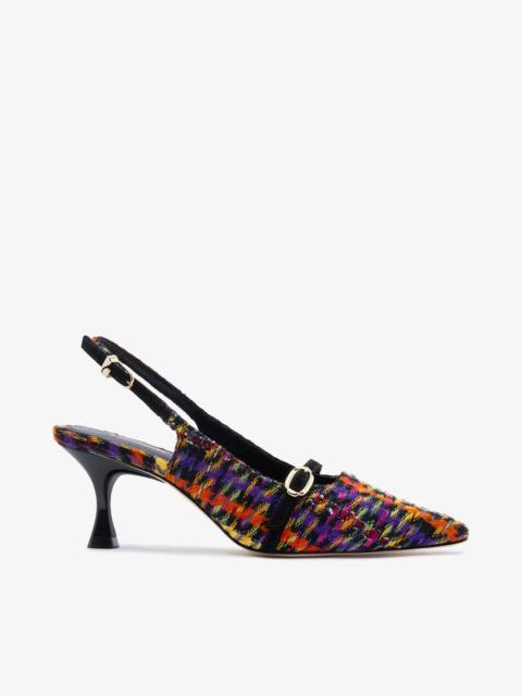 Larroudé Ines Pump Multicolor Printed Tweed