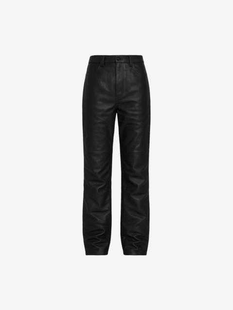 The Frankie Shop Dalston Leather Pants - Black