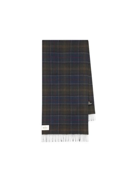 Barbour Shadow Classic Tartan fringed scarf