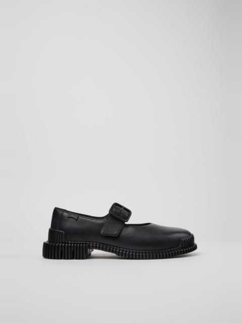 CAMPER Pix Black Leather Shoes for Women.
