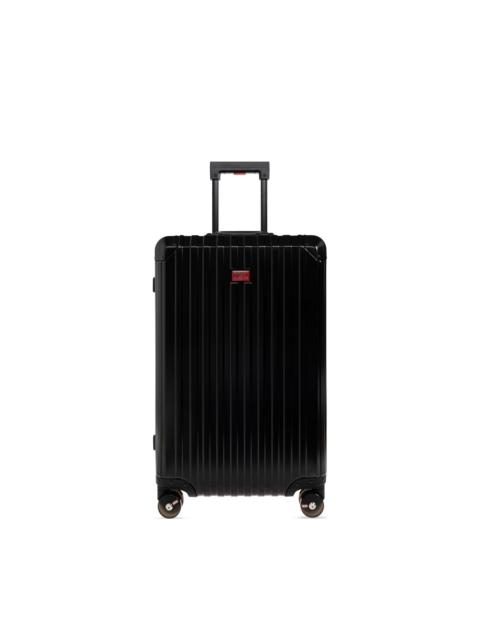 Diesel ribbed logo-plaque suitcase