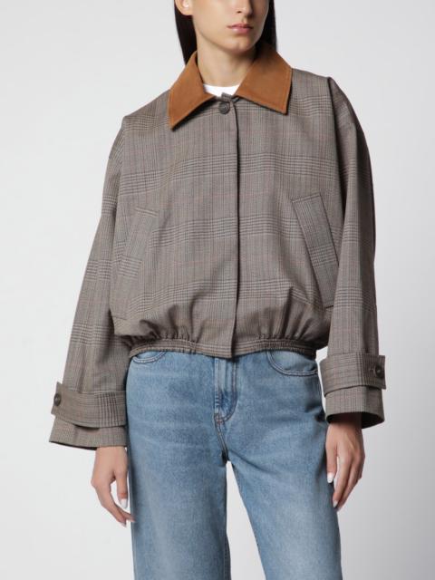 RÓHE Brown Prince of Wales wool jacket