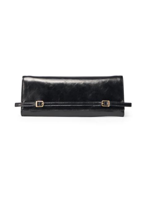 SIMKHAI Women's River East West Moto Leather Clutch - Black