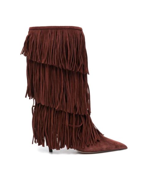PARIS TEXAS 75mm Jessie fringed boots