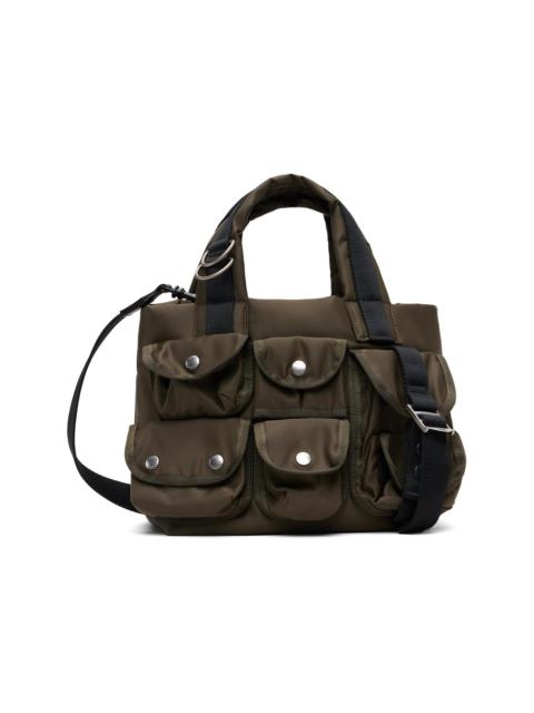 sacai Khaki Small Nylon Tote