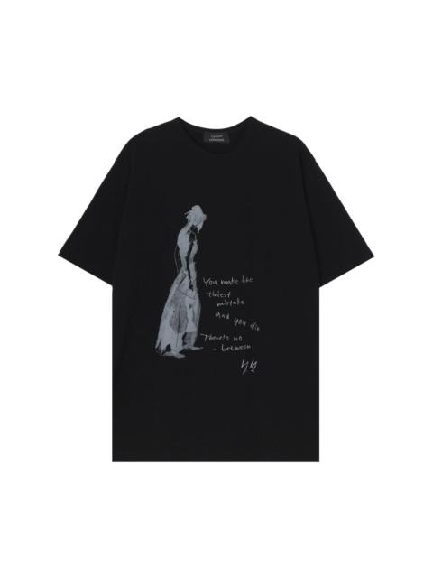 Yohji Yamamoto Short-Sleeve Printed T-Shirt 'Black'