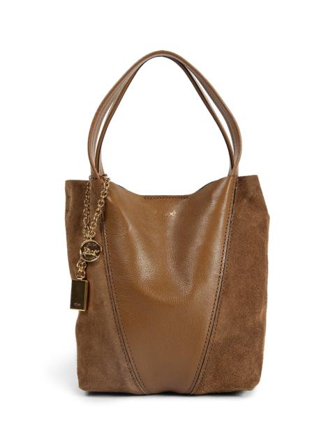 Chloé Small Spin Leather And Suede Shoulder Bag