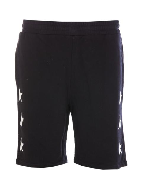 Shorts With Contrasting Monogram Print In Cotton Man