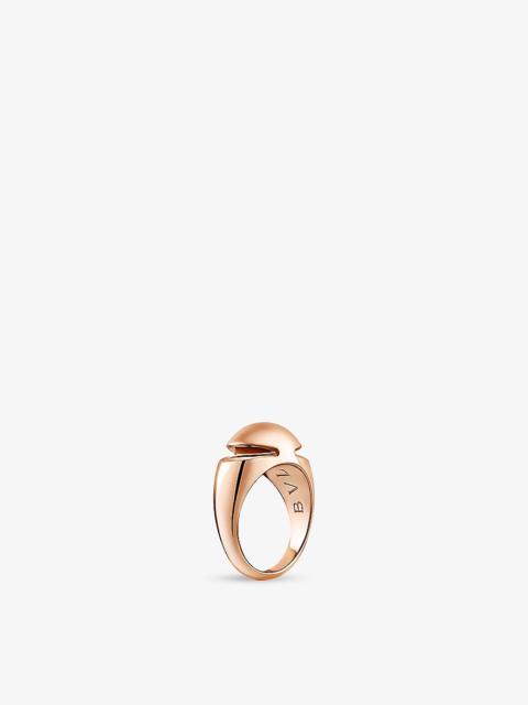 Cabochon 18ct rose-gold ring