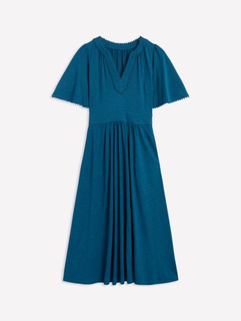 BODEN Maddie Trim Jersey Dress-Harbour Blue
