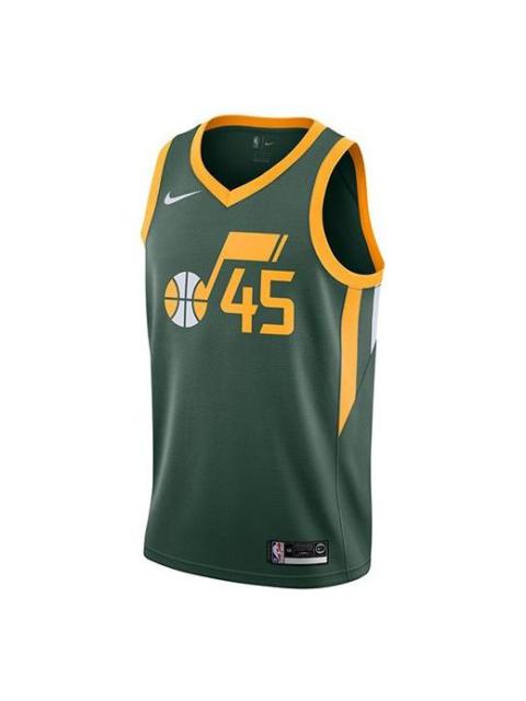 Nike Nike Earned Edition NBA Donovan Mitchell 45 Utah Jazz Basketball Jersey Green CD7015-323