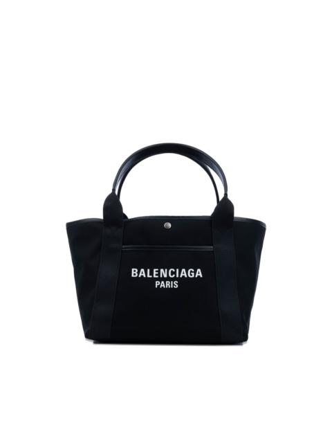 BALENCIAGA small Biarritz logo-print tote bag