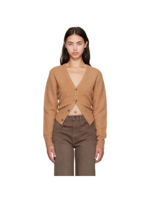 R13 Tan Split Hem Cardigan